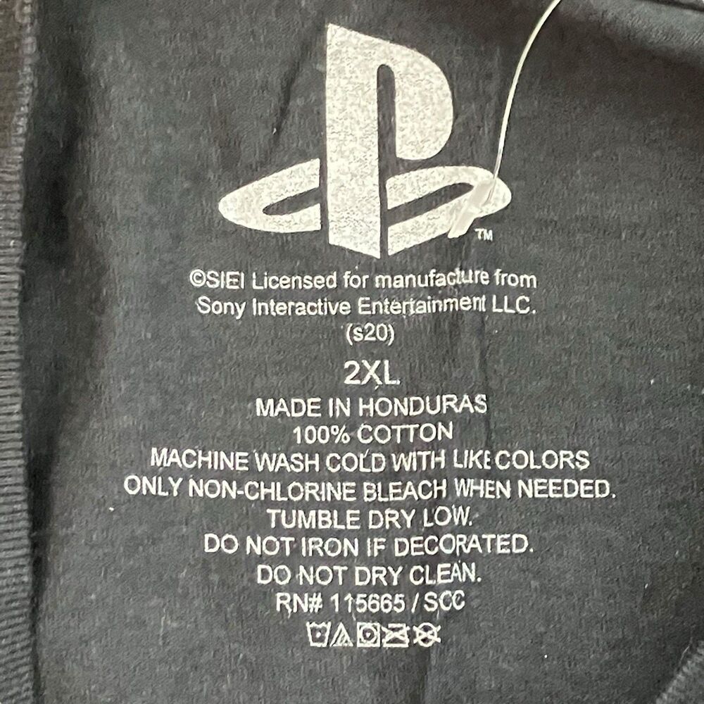 PlayStation‎ T-Shirt Mens Black Cotton Video Gamer Japanese Retro Novelty 2XL - Picture 4 of 9